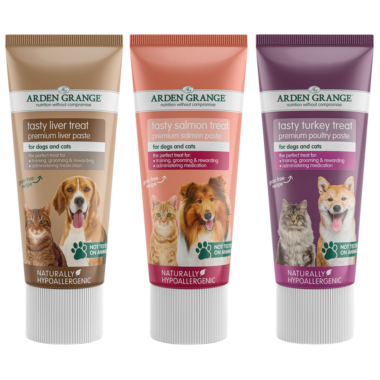 Arden Grange Paste For Dogs & Cats, Available in Liver, Salmon & Turkey 75g