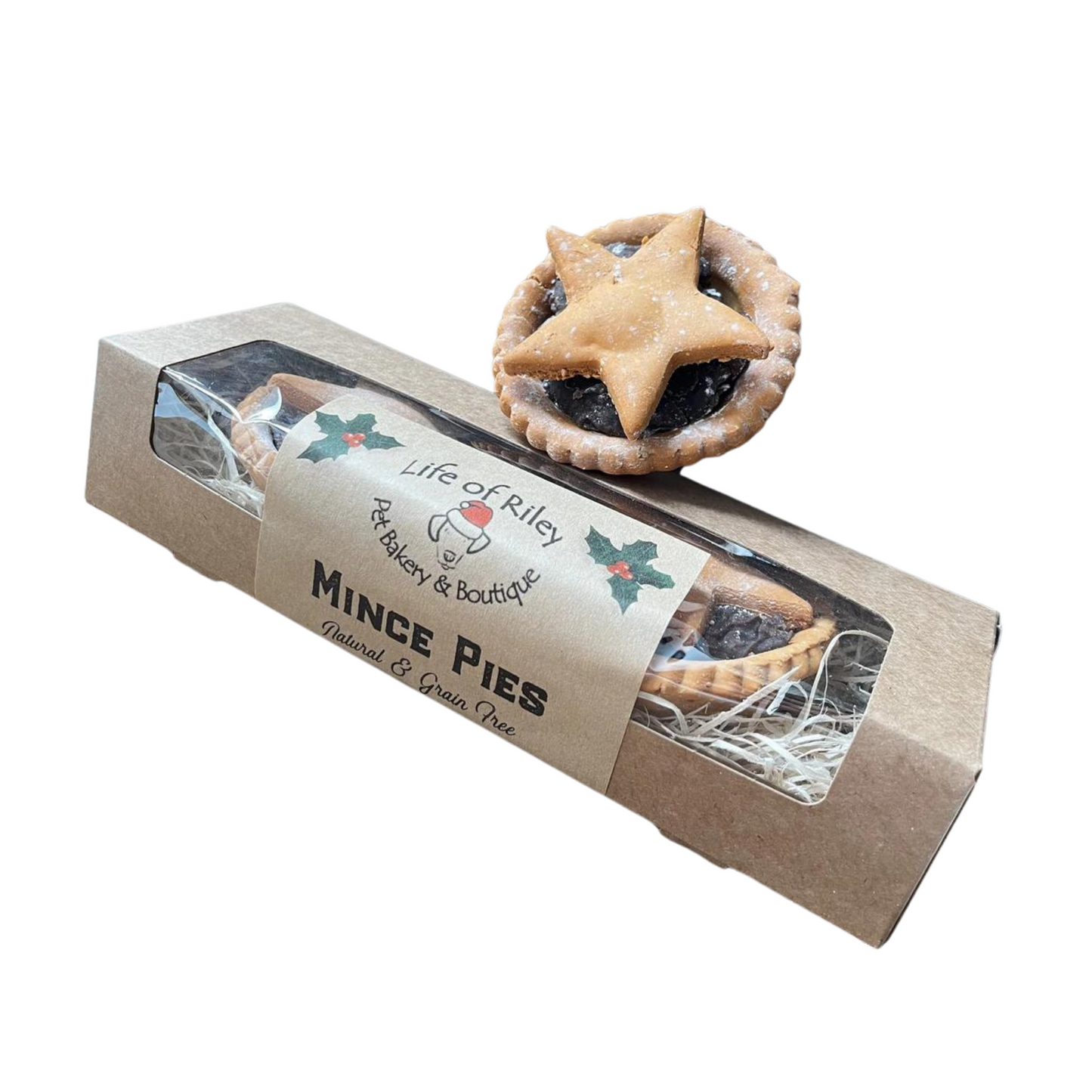 Christmas Mince Pies, For Your Dog, By Life of Riley Bakery, Made With Dog Safe Peanut Butter & Carob