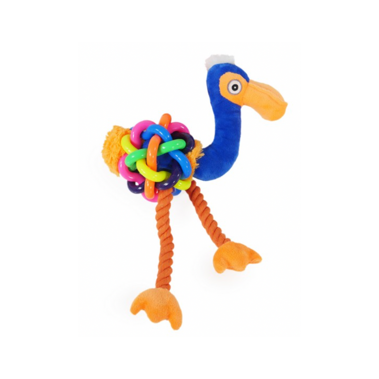 Rosewood Multi Texture Flamingo Dog Toy