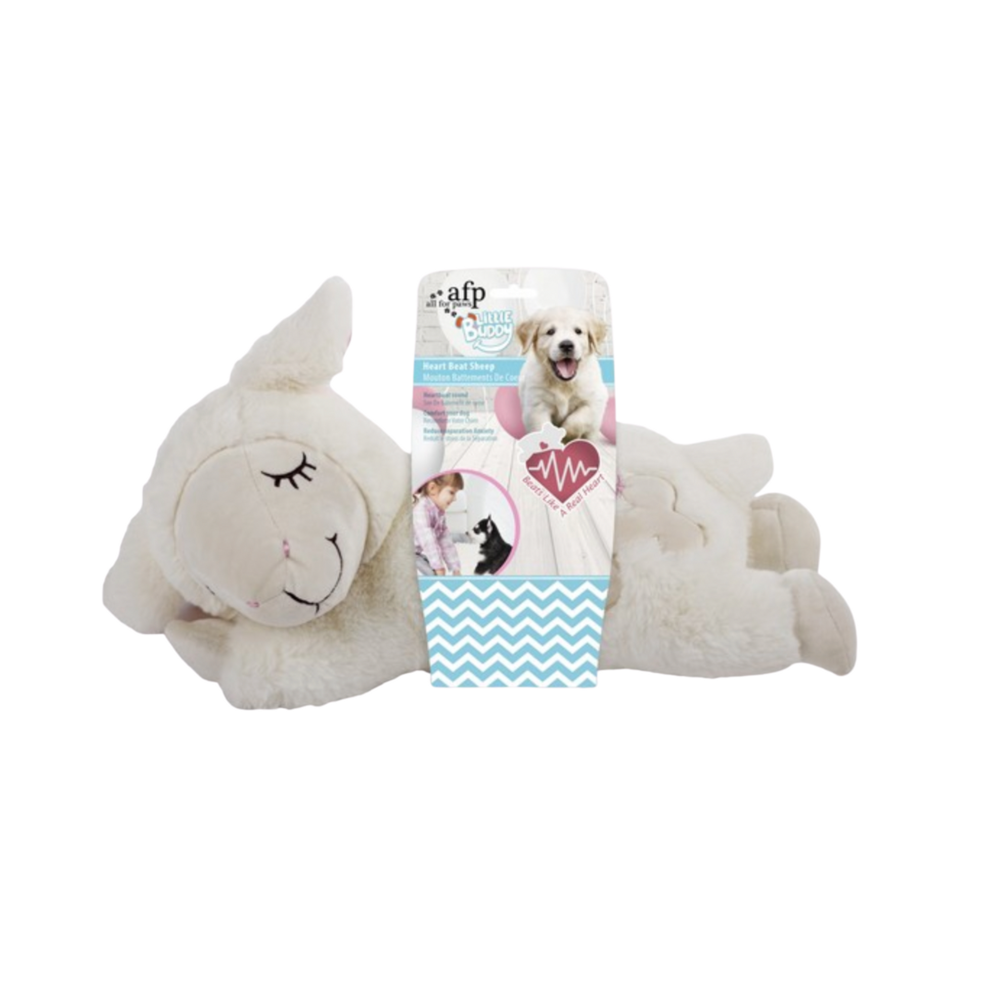 All For Paws Little Buddy Heart Beat Sheep Puppy Toy muthapuppa MUTHAPUPPA